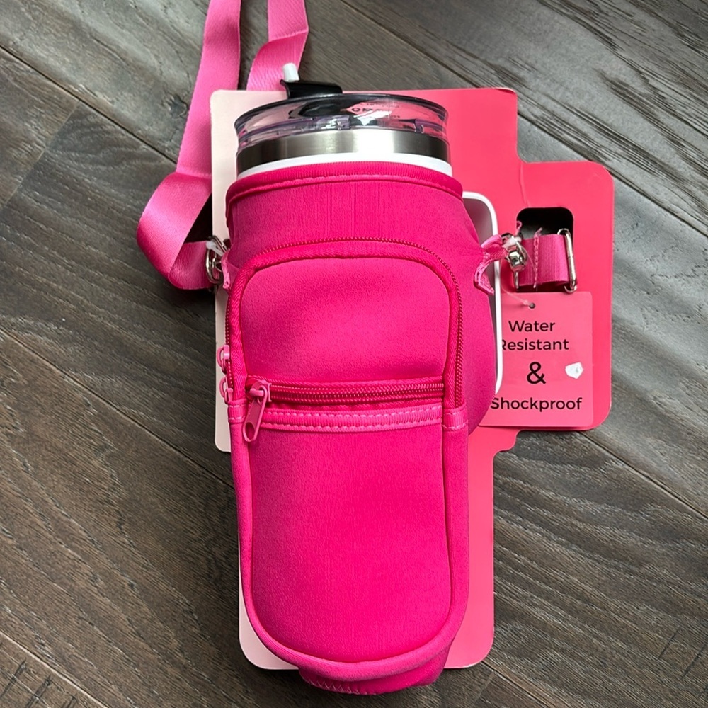 Tumbler Holder,crossbody/shoulder,zip pockets water resistant/shockproof,